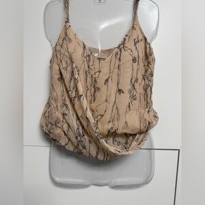 Ramy Brook Beige  size S Floral-Print V-Neck Cami